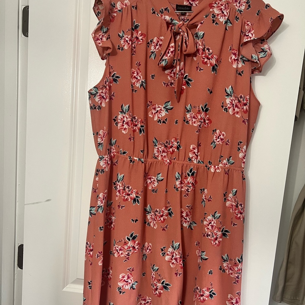 Zenobia coral dress